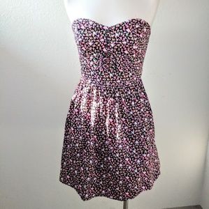 Y2K floral strapless dress